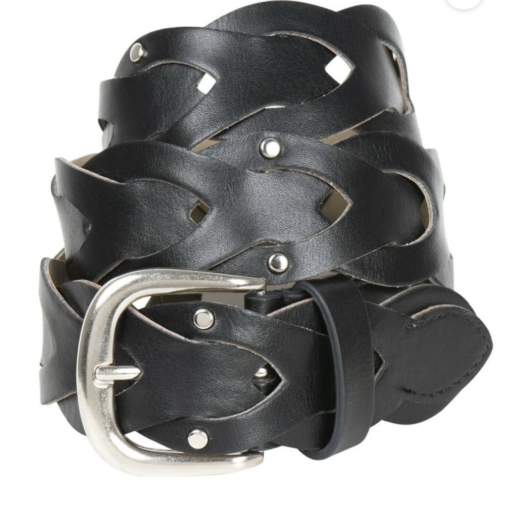 NWT 3X black braided belt 51 inches